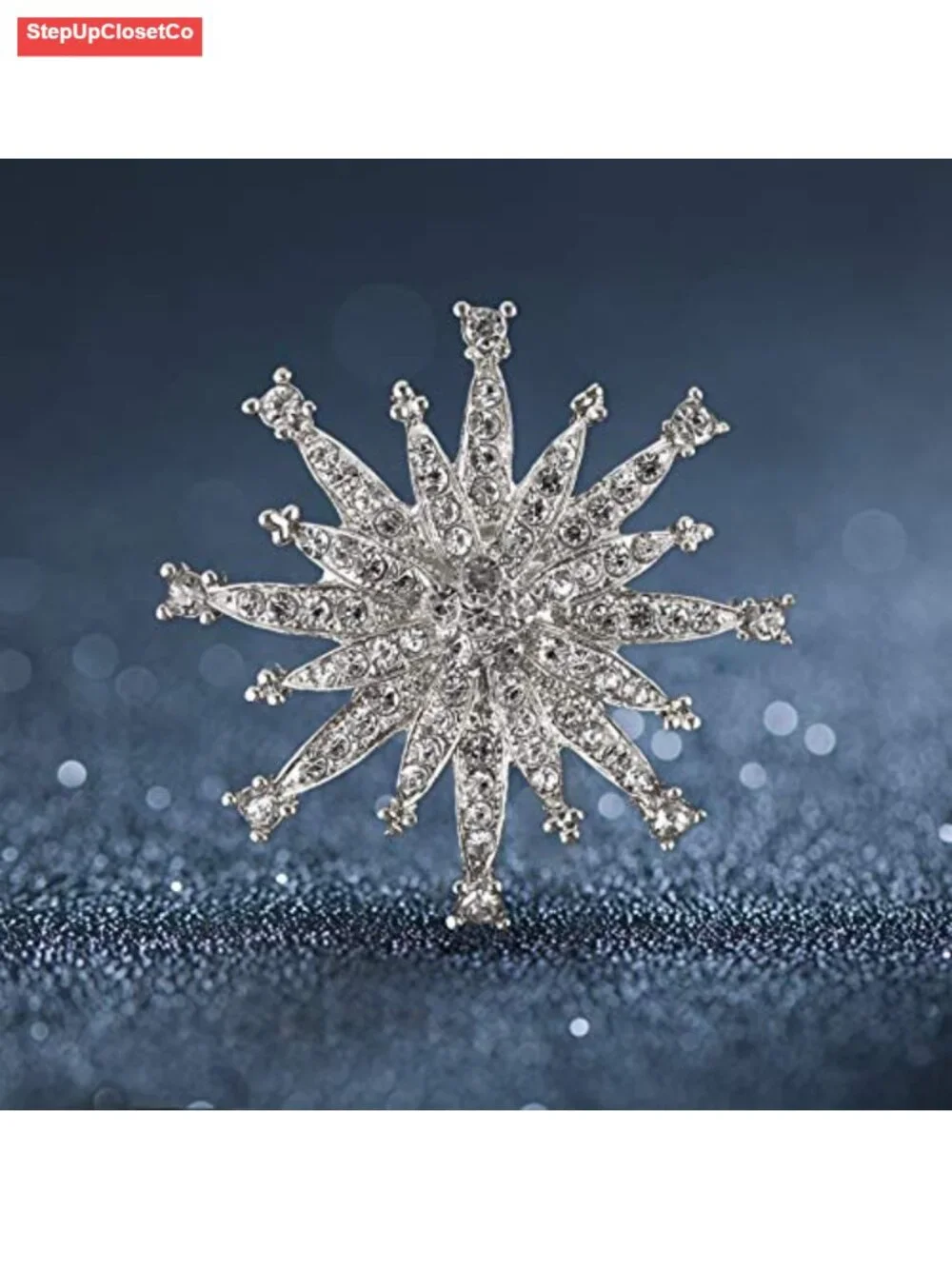 Rhinestone Pearl Christmas Brooch Pin for Sweater Dress Shawl